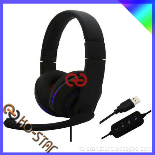 2016 fashionable computer stereo usb gaming headphones with microphone